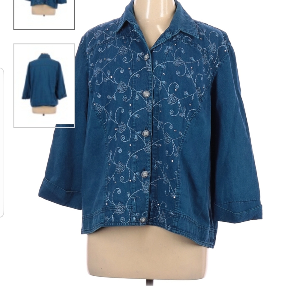 Vintage Saint Germain Paris - Embroidered Jean Ja